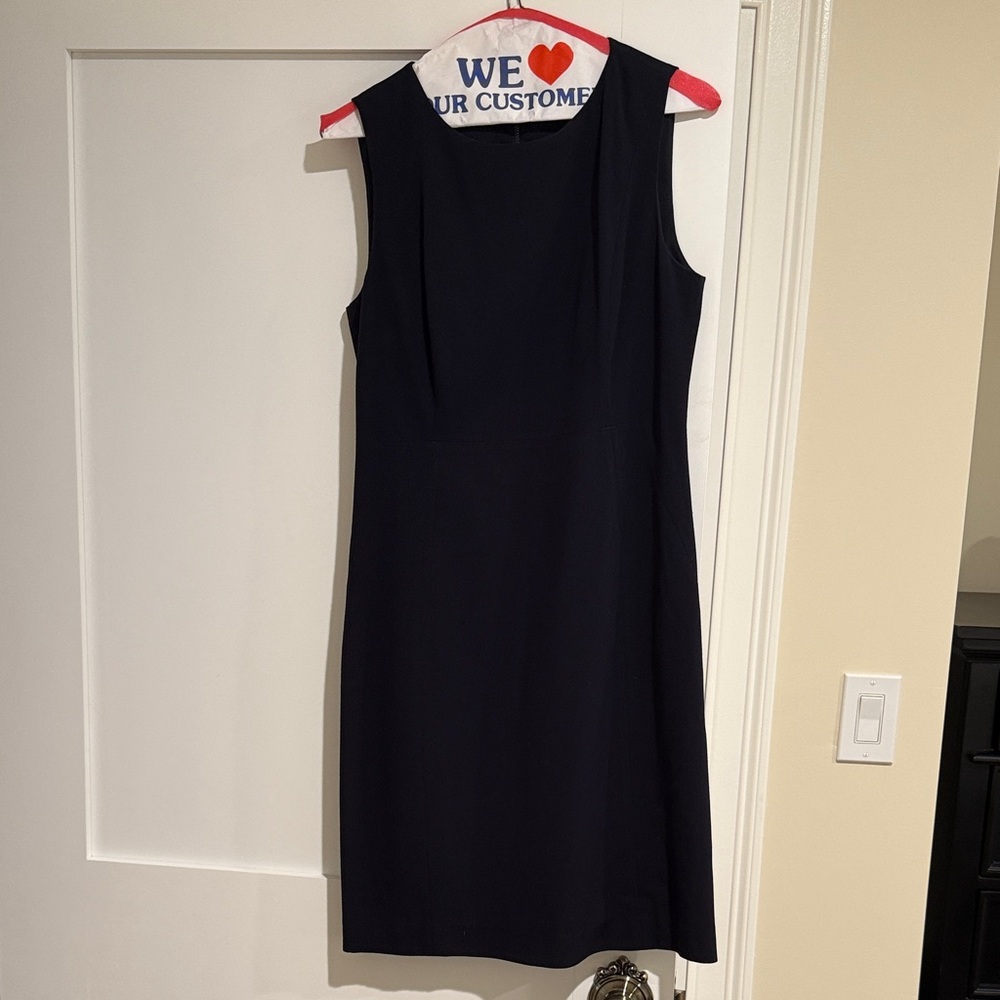 J. Crew Classic Navy Sleeveless Midi Dress